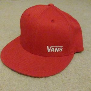 Vans Hat Fitted L XL Red Cap Skate Van's